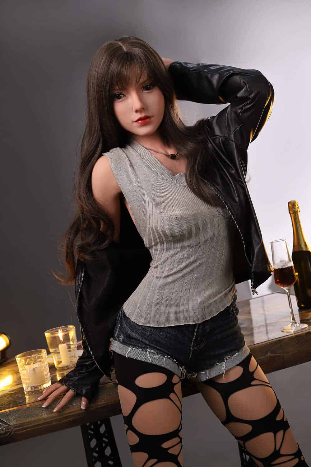 160cm/5ft3 D-cup Silicone Head Sex Doll – Calie