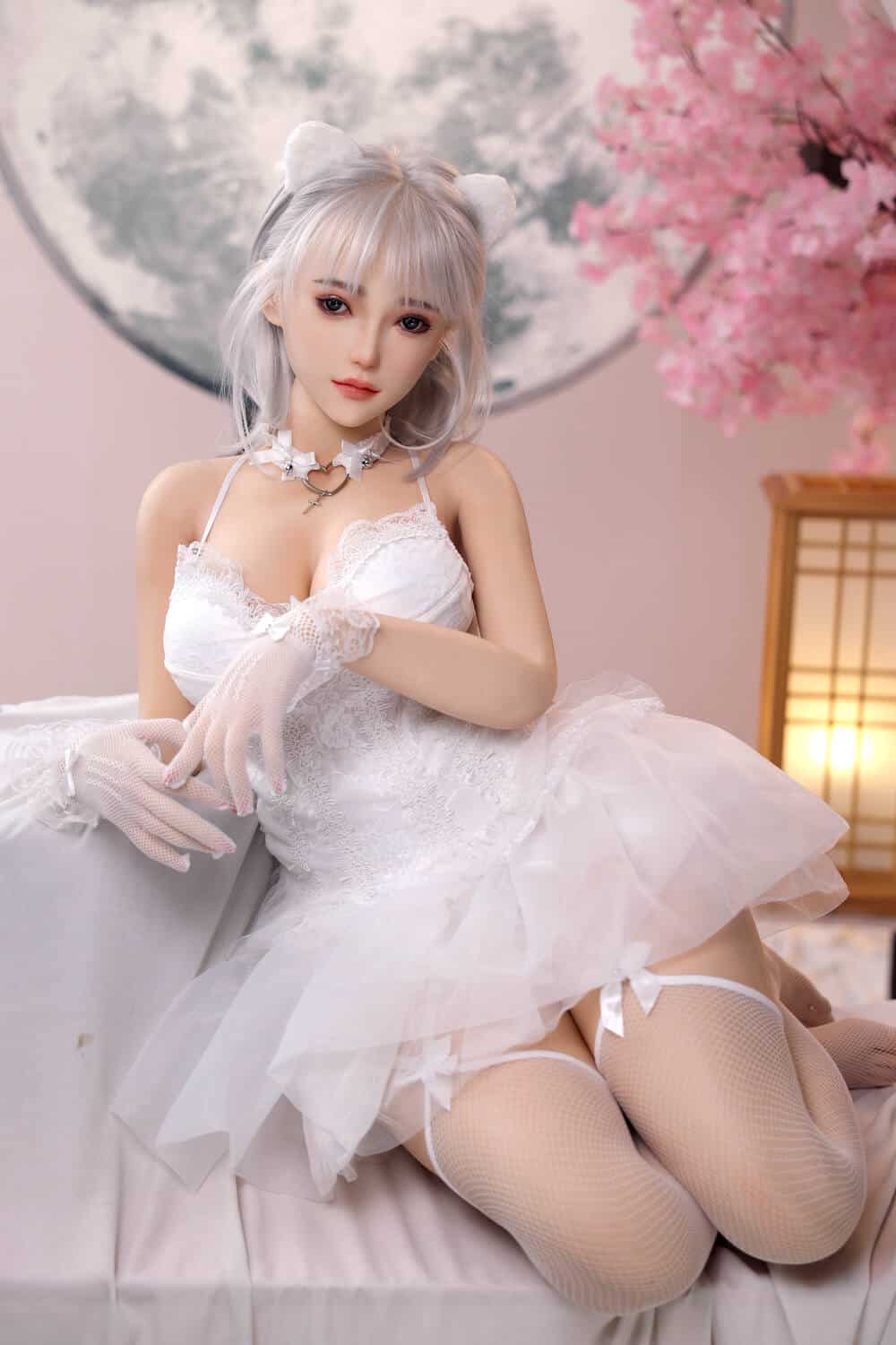 163cm/5ft4 F-cup Silicone Head Sex Doll – Peach - Image 8