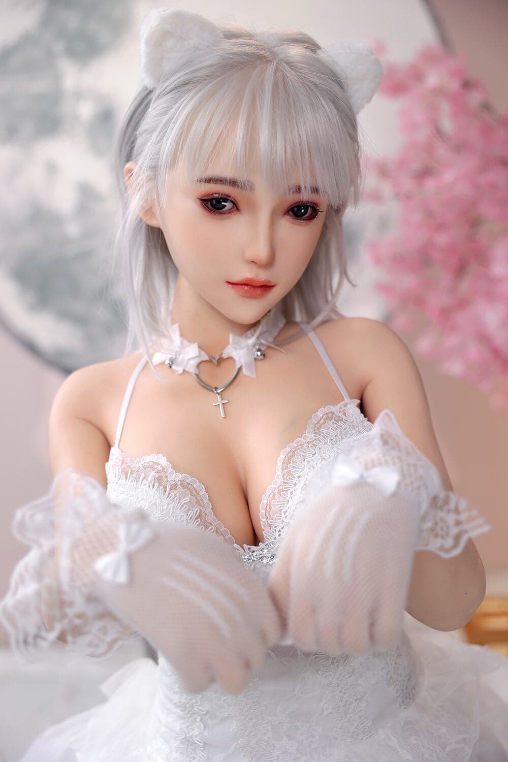 163cm/5ft4 F-cup Silicone Head Sex Doll – Peach - Image 12