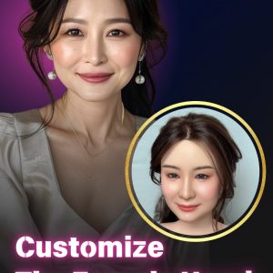 High-quality female doll head customization for realistic appearance.