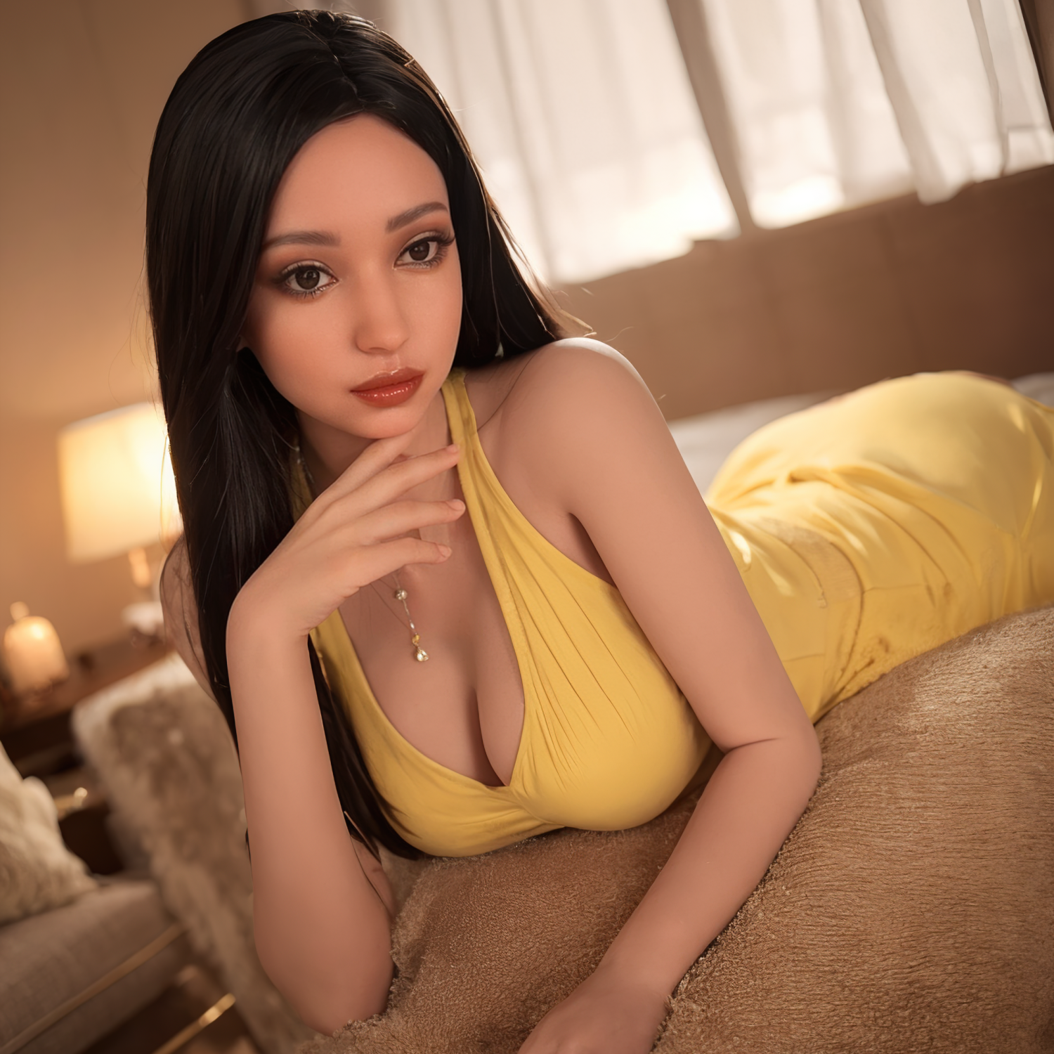 166cm 5ft4 #S14 Black-haired Latina sexy curvy doll - Image 3