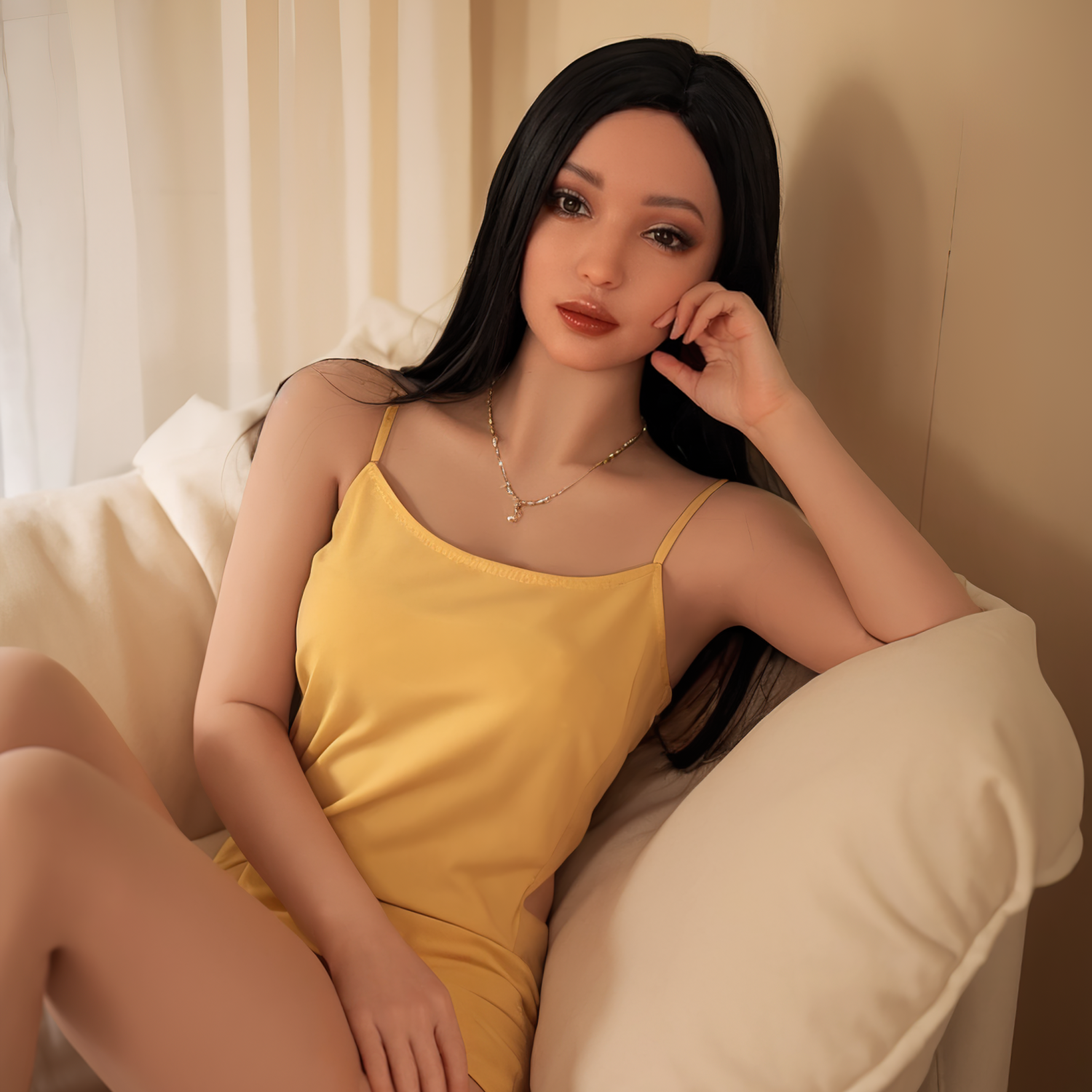 166cm 5ft4 #S14 Black-haired Latina sexy curvy doll - Image 7