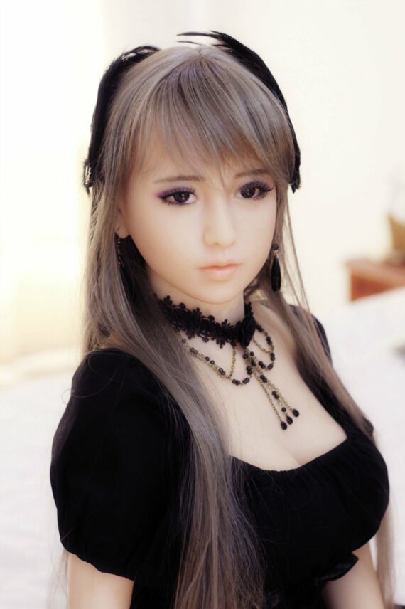 Beautiful realistic silicone doll with detailed features and stylish hair for lifelike companionship.